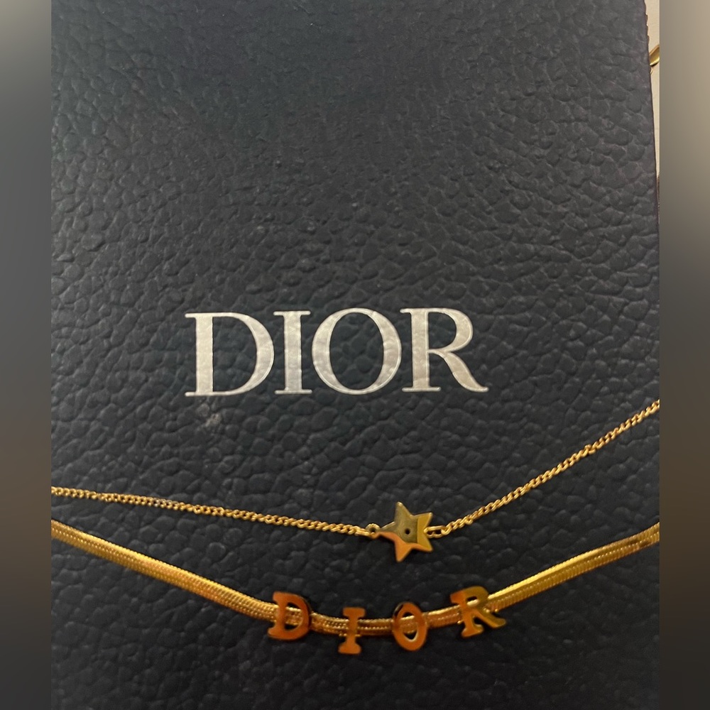 “Dior” double stack necklace